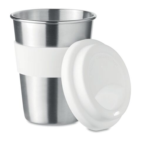 Gobelet en acier inox. 350ml blanc | sans marquage | non disponible | non disponible