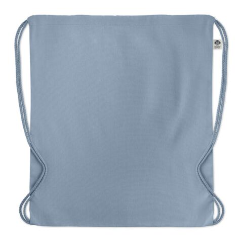 Sac à cordon en coton organique bleu ciel | sans marquage | non disponible | non disponible | non disponible