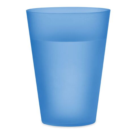 Gobelet en PP givré 300ml bleu transparent | sans marquage | non disponible | non disponible