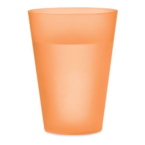 Gobelet en PP givré 300ml orange transparent | sans marquage | non disponible | non disponible