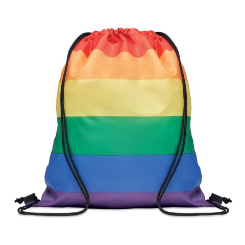 Sac à cordon arc-en-ciel RPET multicolore | sans marquage | non disponible | non disponible | non disponible