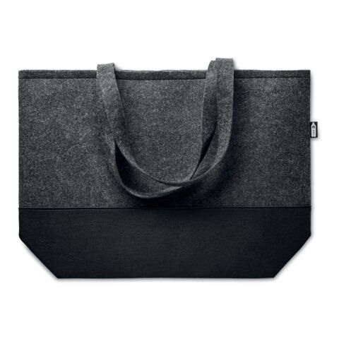 Sac shopping en feutre RPET gris foncé | sans marquage | non disponible | non disponible | non disponible
