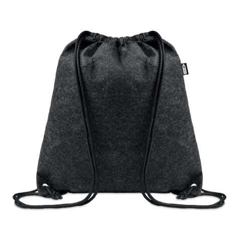 Sac à cordon en feutre RPET gris foncé | sans marquage | non disponible | non disponible | non disponible