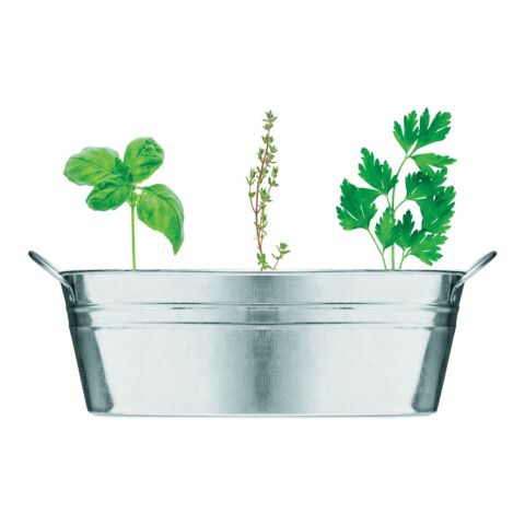 Bac en zinc &amp; herbes aromatique argent mate | sans marquage | non disponible | non disponible | non disponible
