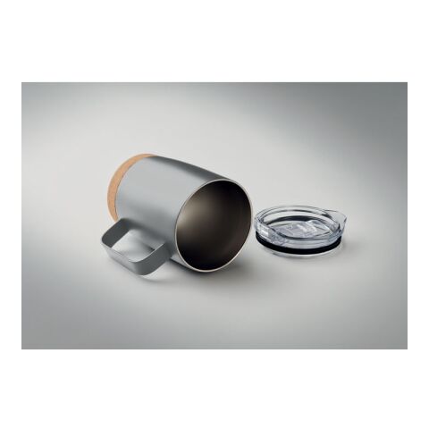 Gobelet double paroi 300ml gris | sans marquage | non disponible | non disponible