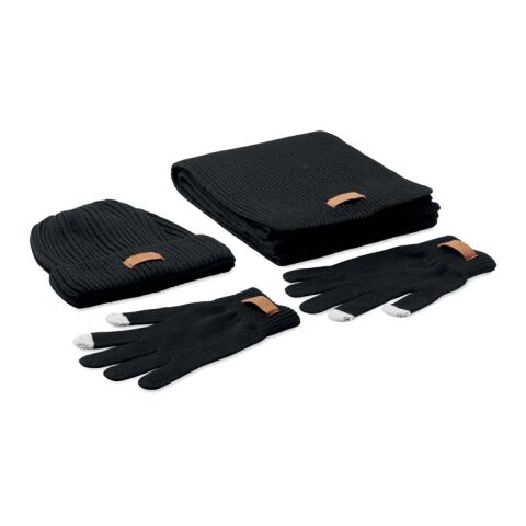 Set  3 pièces d&#039;hiver en RPET noir | sans marquage | non disponible | non disponible