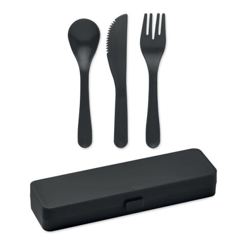 Set de couverts en PP noir | sans marquage | non disponible | non disponible | non disponible