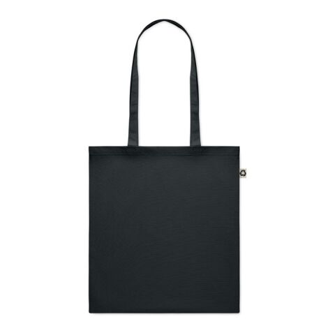 Sac shopping en coton recyclé noir | sans marquage | non disponible | non disponible | non disponible