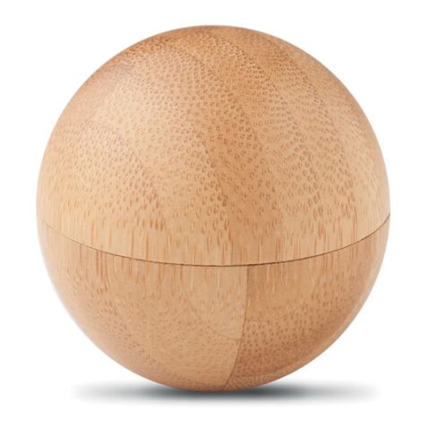 Lip balm in round bamboo case bois | sans marquage | non disponible | non disponible