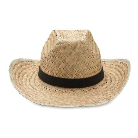 Chapeau cow-boy en paille naturelle noir | sans marquage | non disponible | non disponible | non disponible