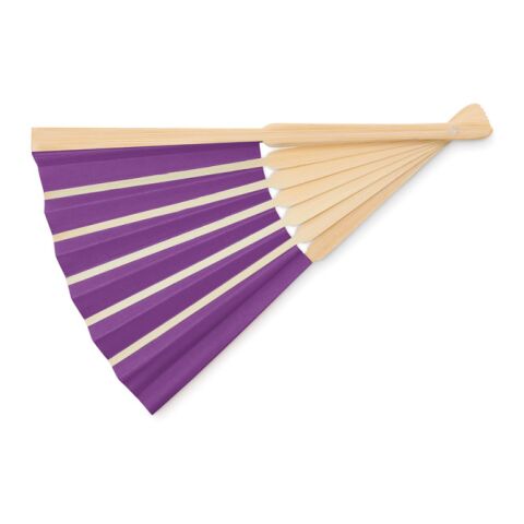 Éventail en bambou violet | sans marquage | non disponible | non disponible