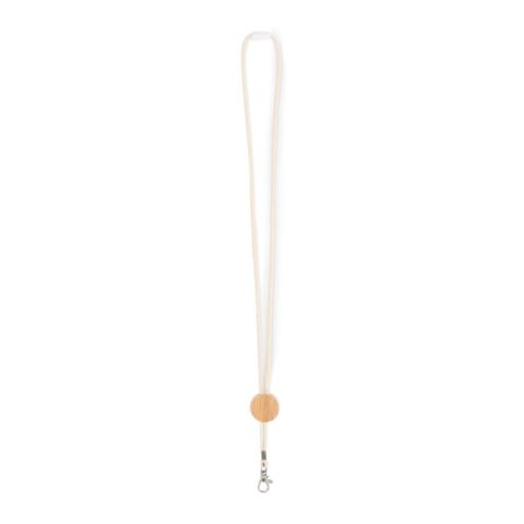 Lanyard en coton avec crochet métallique beige | sans marquage | non disponible | non disponible | non disponible