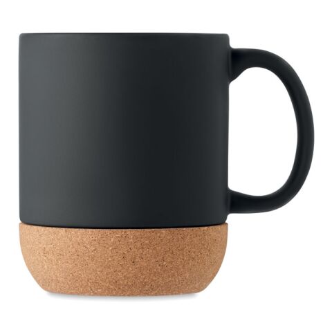 Matt ceramic cork mug 300 ml noir | sans marquage | non disponible | non disponible