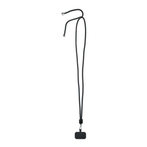 Lanyard porte-téléphone RPET noir | sans marquage | non disponible | non disponible | non disponible