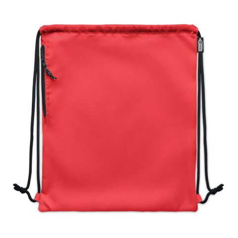Grand sac à cordon 300D RPET rouge | sans marquage | non disponible | non disponible | non disponible