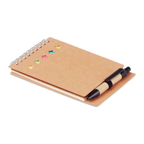 Carnet avec stylo et feuillets beige | sans marquage | non disponible | non disponible