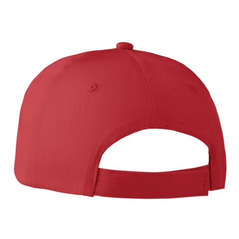 Casquette baseball 6 pans rouge