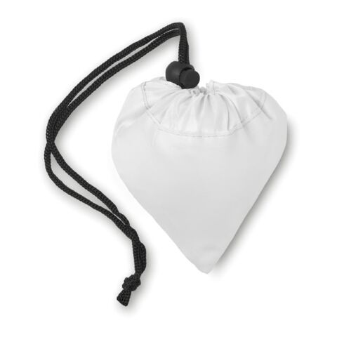 Sac shopping polyester pliable blanc | sans marquage | non disponible | non disponible | non disponible