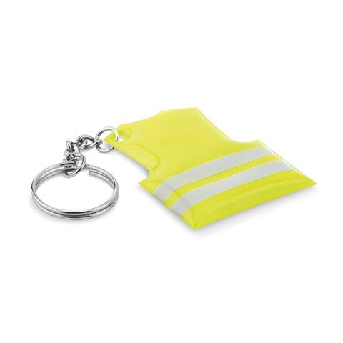 Porte-clés gilet de sécurité jaune fluo | sans marquage | non disponible | non disponible