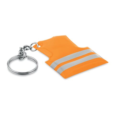 Porte-clés gilet de  sécurité orange fluo | sans marquage | non disponible | non disponible