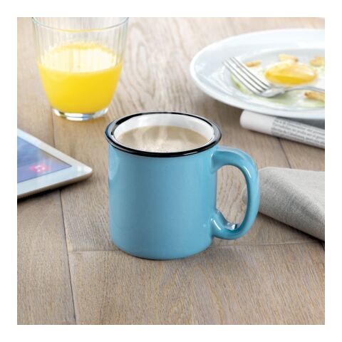 Tasse vintage en céramique bleu | sans marquage | non disponible | non disponible