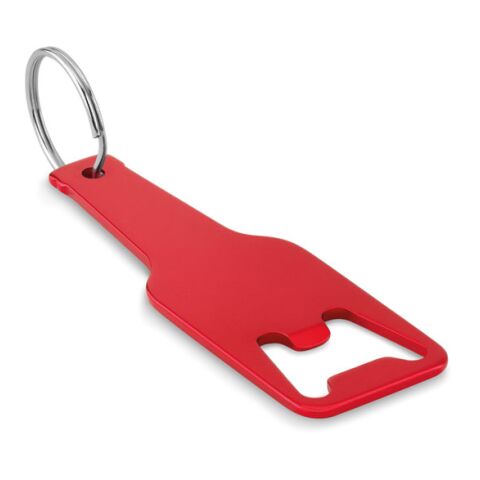 Porte-clés decapsuleur en alu rouge | sans marquage | non disponible | non disponible