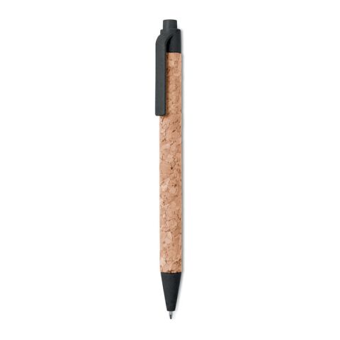 Stylo bille en liège et paille noir | sans marquage | non disponible | non disponible