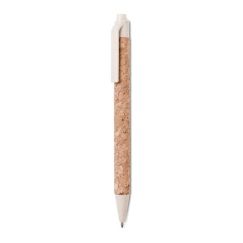 Stylo bille en liège et paille beige | sans marquage | non disponible | non disponible