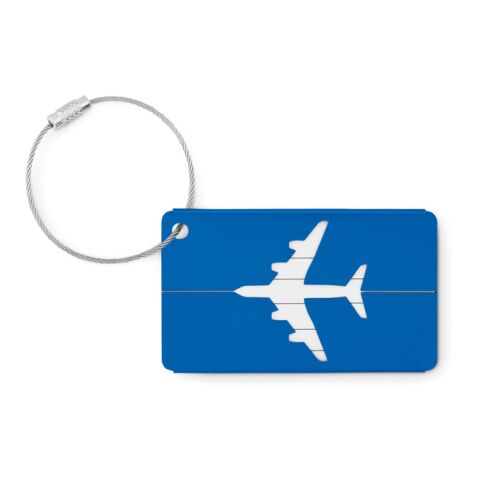 Etiquette à bagage en aluminium bleu royal | sans marquage | non disponible | non disponible | non disponible