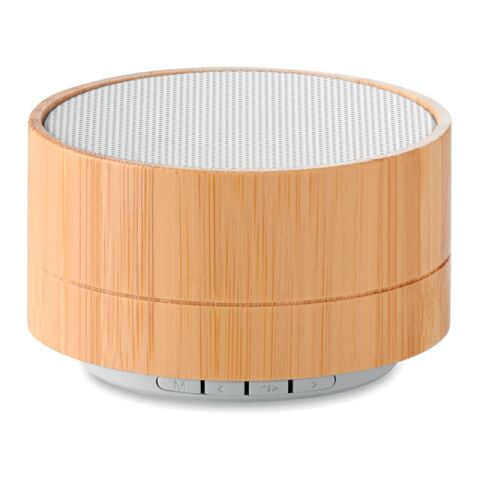 Haut-parleur Bluetooth Bambou. blanc | sans marquage | non disponible | non disponible | non disponible