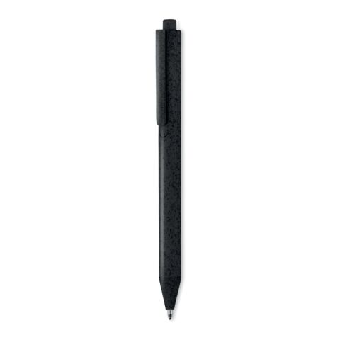 Stylo poussoir blé paille PP. noir | sans marquage | non disponible | non disponible