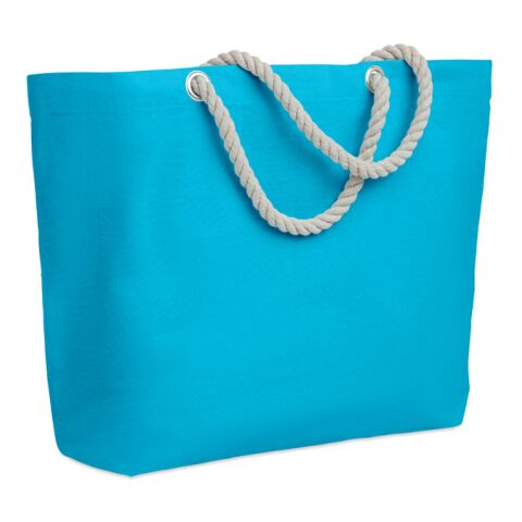 Sac de plage avec cordon turquoise