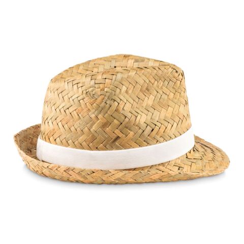 Chapeau en paille naturelle blanc | sans marquage | non disponible | non disponible | non disponible