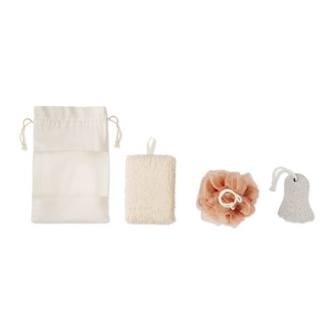 Set de bain pochette coton beige | sans marquage | non disponible | non disponible | non disponible