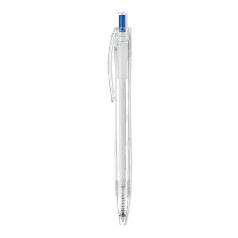 Stylo bille push en RPET bleu | sans marquage | non disponible | non disponible
