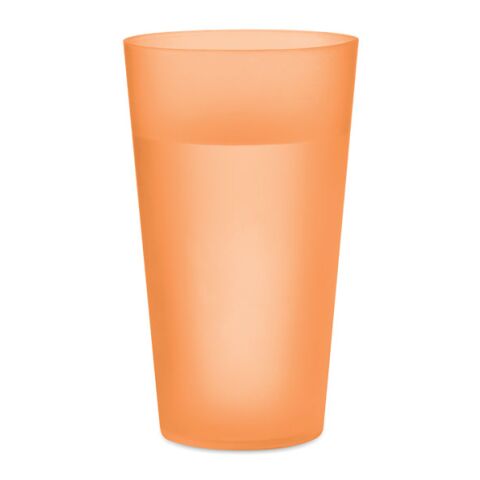 Gobelet réutilisable en PP 550 ml orange transparent | sans marquage | non disponible | non disponible