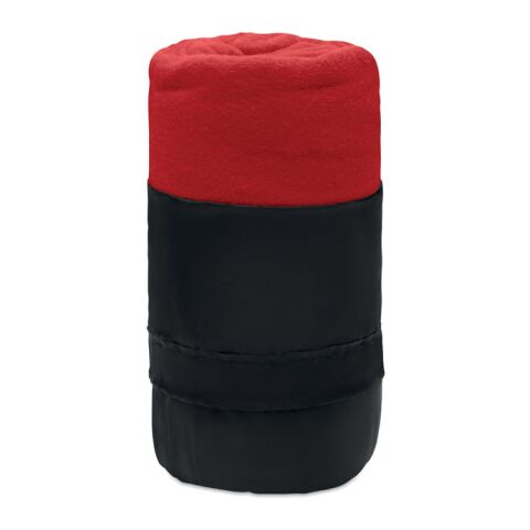 Couverture de voyage en RPET rouge | sans marquage | non disponible | non disponible | non disponible