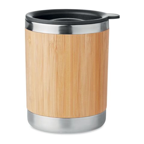 Gobelet acier inoxydable 250ml bois | sans marquage | non disponible | non disponible | non disponible