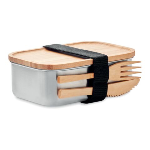 Lunch box en acier inox. 600ml bois | sans marquage | non disponible | non disponible | non disponible