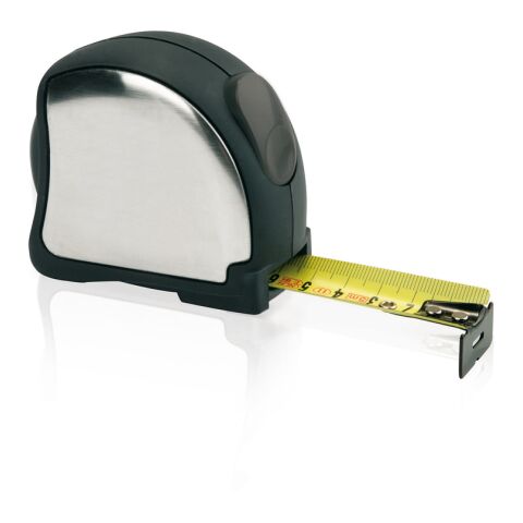 Mètre acier inoxydable, 5m/25mm argent-noir | sans marquage | non disponible | non disponible | non disponible