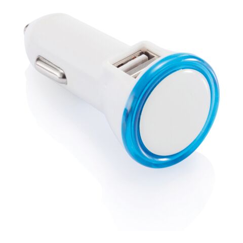 Double chargeur allume-cigare USB 2.1A bleu-blanc | sans marquage | non disponible | non disponible