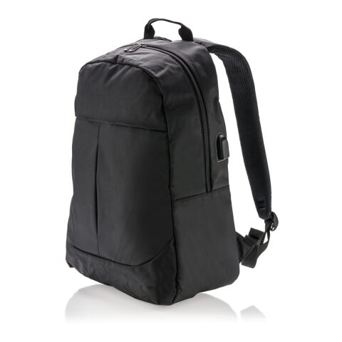 Sac à dos pour ordinateur avec prise USB noir | sans marquage | non disponible | non disponible | non disponible