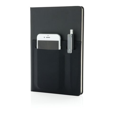 Carnet de notes A5 Deluxe avec pochettes noir | sans marquage | non disponible | non disponible