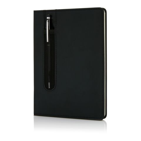 Carnet de notes A5 avec stylo tactile Deluxe noir | sans marquage | non disponible | non disponible | non disponible