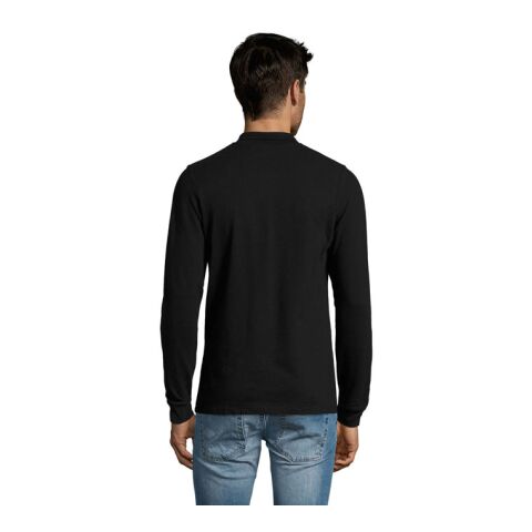 PERFECT MEN LSL POLO 180g noir | S | Sérigraphie 1 couleur | poitrine avant | 100 mm x 100 mm | non disponible