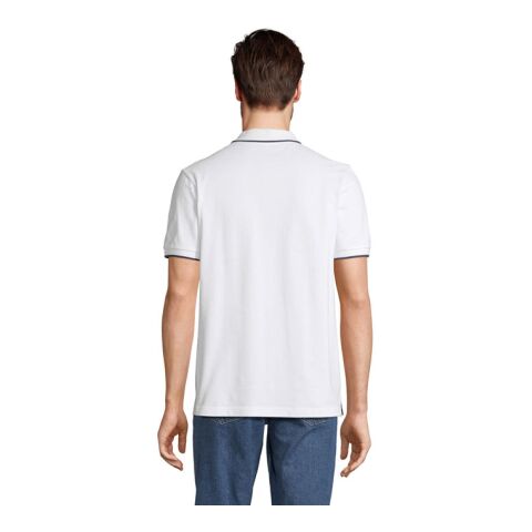 PALERMO POLO UNISEXE Blanc /French Marine | M