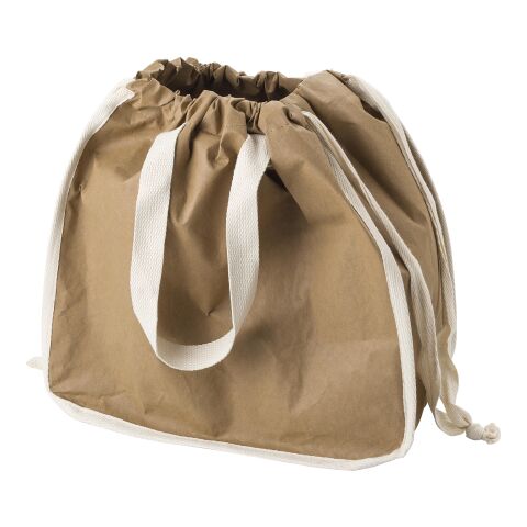 Sac shopping en papier laminé Emery marron | sans marquage | non disponible | non disponible