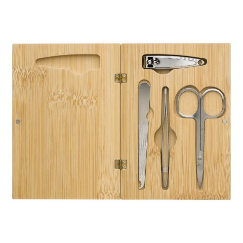 Set manucure dans un étui en bambou Lydia marron | sans marquage | non disponible | non disponible
