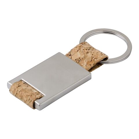 Porte-clés en métal et liège Alexandra marron | sans marquage | non disponible | non disponible