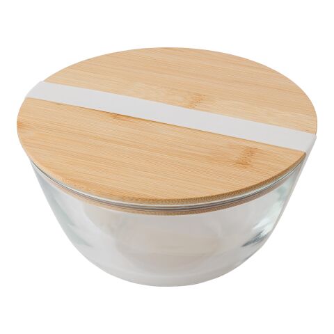Saladier en verre et bambou Isabeau marron | sans marquage | non disponible | non disponible